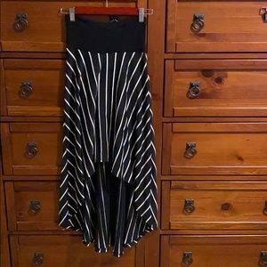 Black & White Stripe Maxi Skirt